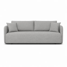 Canapea extensibila Allen, stofa catifelata gri - Element 04, cu lada depozitare, 220x100x88 cm