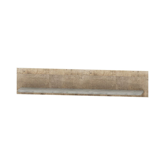 Polita Bari, stejar nisip/gri, PAL laminat, 140x22x28 cm