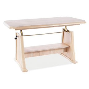 Masa BEATA, stejar sonoma, cadru din lemn masiv, extensibila, 130-170x67x60-77 cm