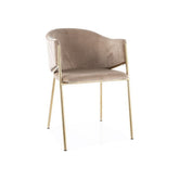 Scaun BONO, bej/auriu, stofa catifelata - Bluvel 28/metal, 55x44x77 cm