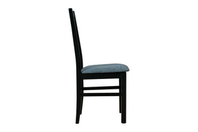 Scaun BOS 10, negru/gri inchis - Hygge 96, lemn de fag/stofa clasica, 43x40x94 cm