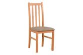 Scaun BOS 10, fag/bej - Zetta 291, lemn de fag/stofa catifelata, 43x40x94 cm