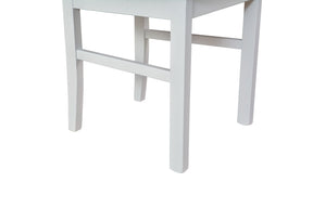 Scaun BOS 12, alb/gri inchis - Hygge 96, lemn de fag/stofa clasica, 43x40x90 cm