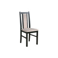 Scaun BOS 14, bej/negru, stofa clasica/lemn de fag, 43x40x94 cm