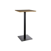 Masa BT006, stejar/negru, furnir/metal, 60x60x105 cm