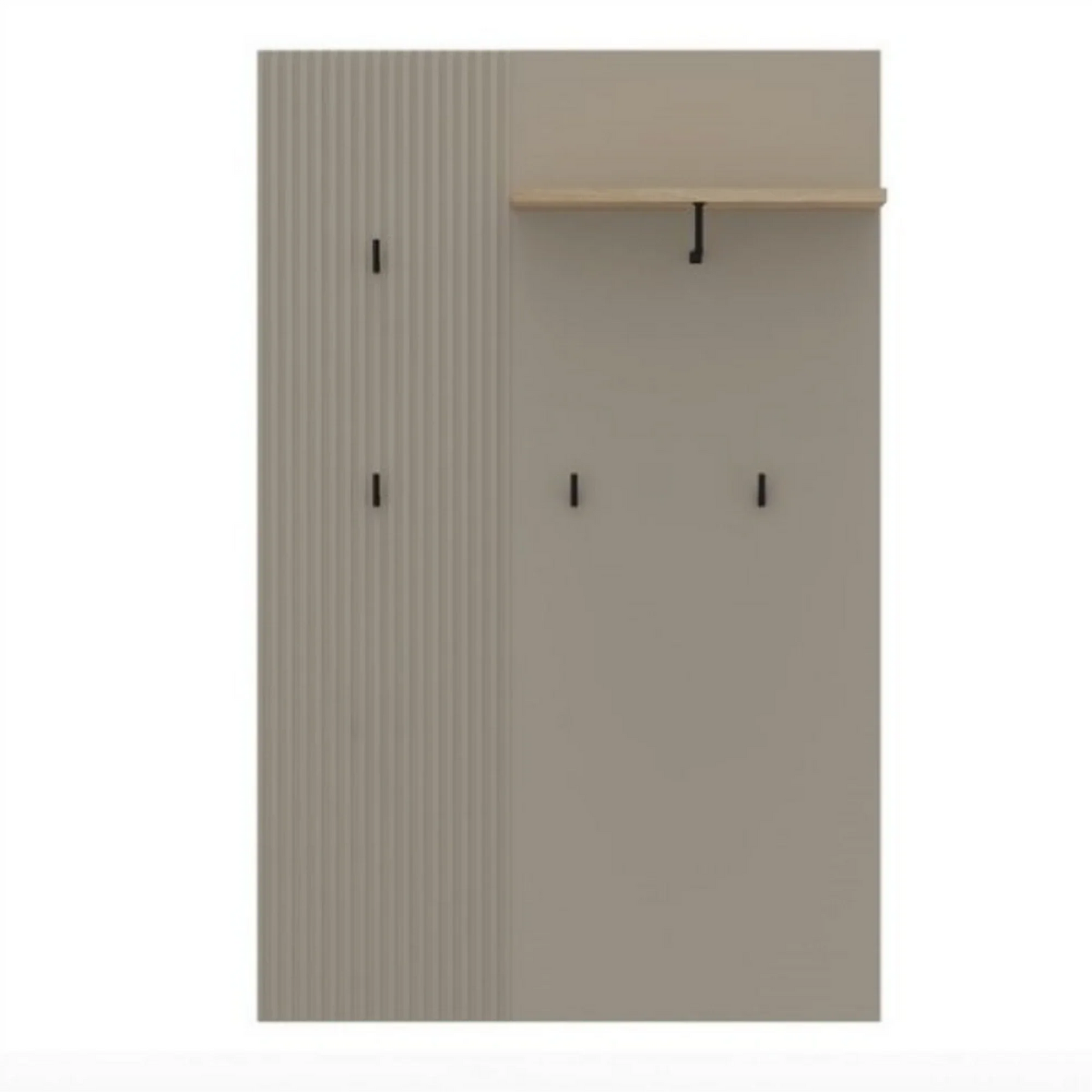 Cuier de perete hol DOMINICA, PAL laminat, grej/stejar silverjack, 85×26×133 cm