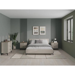 Comoda dormitor moderna DOMINICA, PAL laminat/MDF, grej/stejar silverjack, 86×41×81 cm