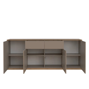 Comoda pentru living COMPLEX, PAL laminat, gri cubanit/stejar, 220×40×88.5 cm