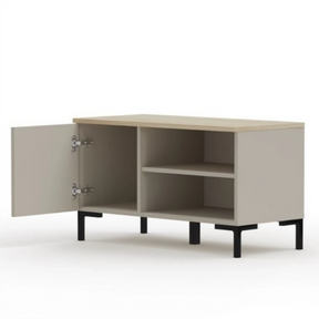 Pantofar de hol DOMINICA, PAL laminat/MDF, grej/stejar silverjack, 85×41×49 cm