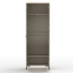 Dulap in doua usi DOMINICA, PAL laminat/MDF, grej/stejar silverjack, 70×41×199 cm