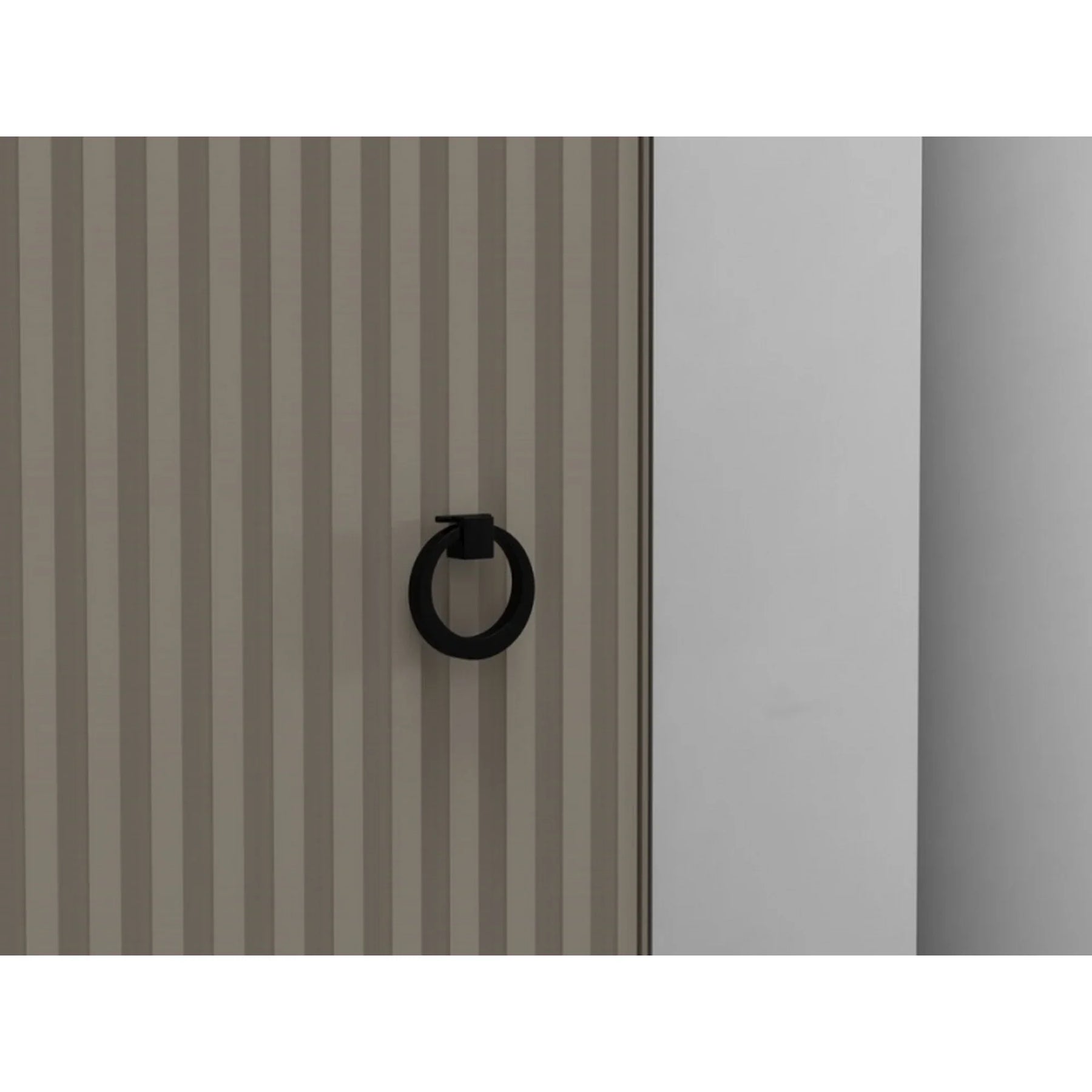 Vitrina pentru living DOMINICA, grej/stejar, PAL laminat, cu iluminare LED, 86x41x137 cm