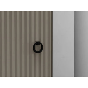Vitrina pentru living DOMINICA, grej/stejar, PAL laminat, cu iluminare LED, 86x41x137 cm