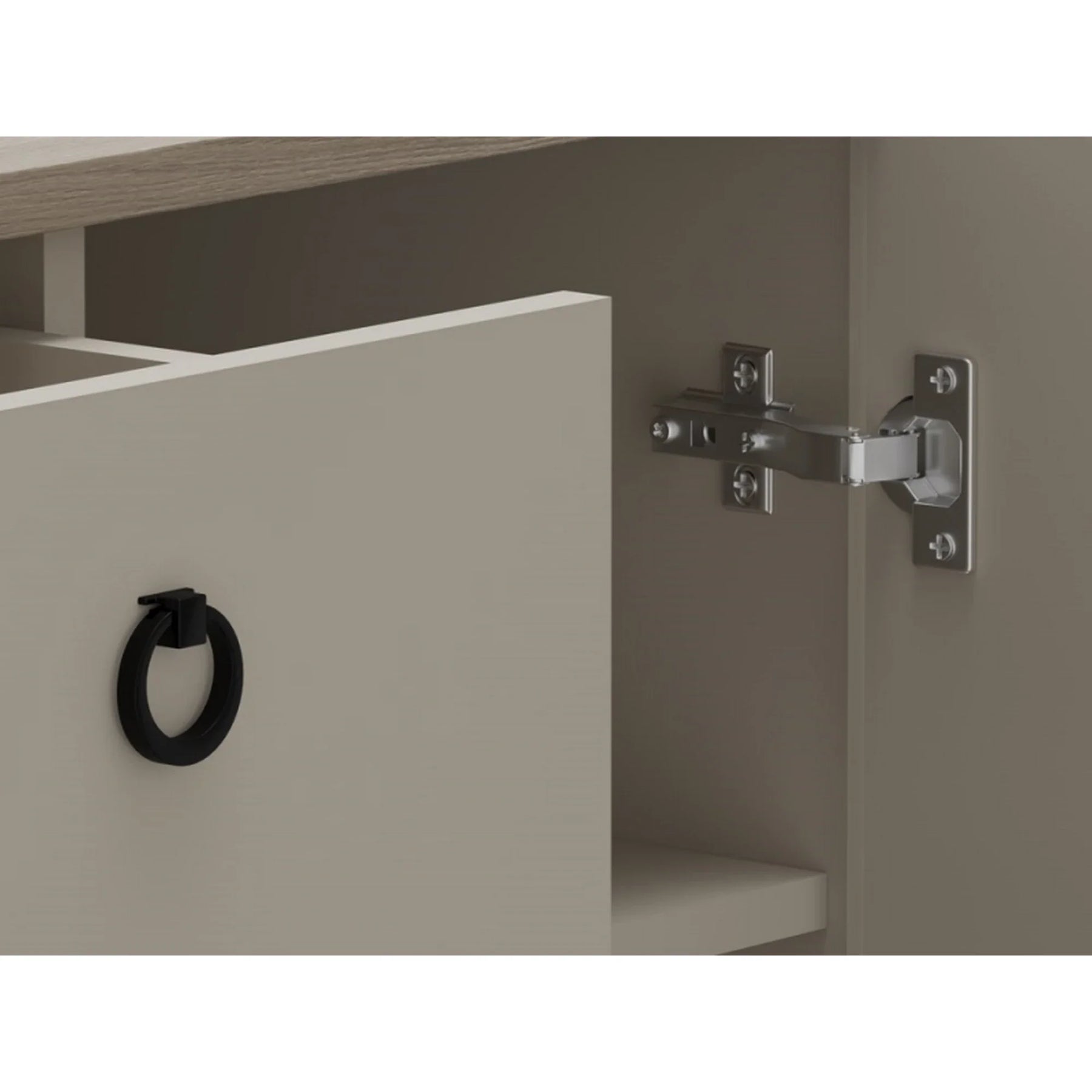Comoda DOMINICA, PAL laminat/MDF, grej/stejar silverjack, 70×41×93 cm