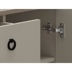 Comoda DOMINICA, PAL laminat/MDF, grej/stejar silverjack, 70×41×93 cm