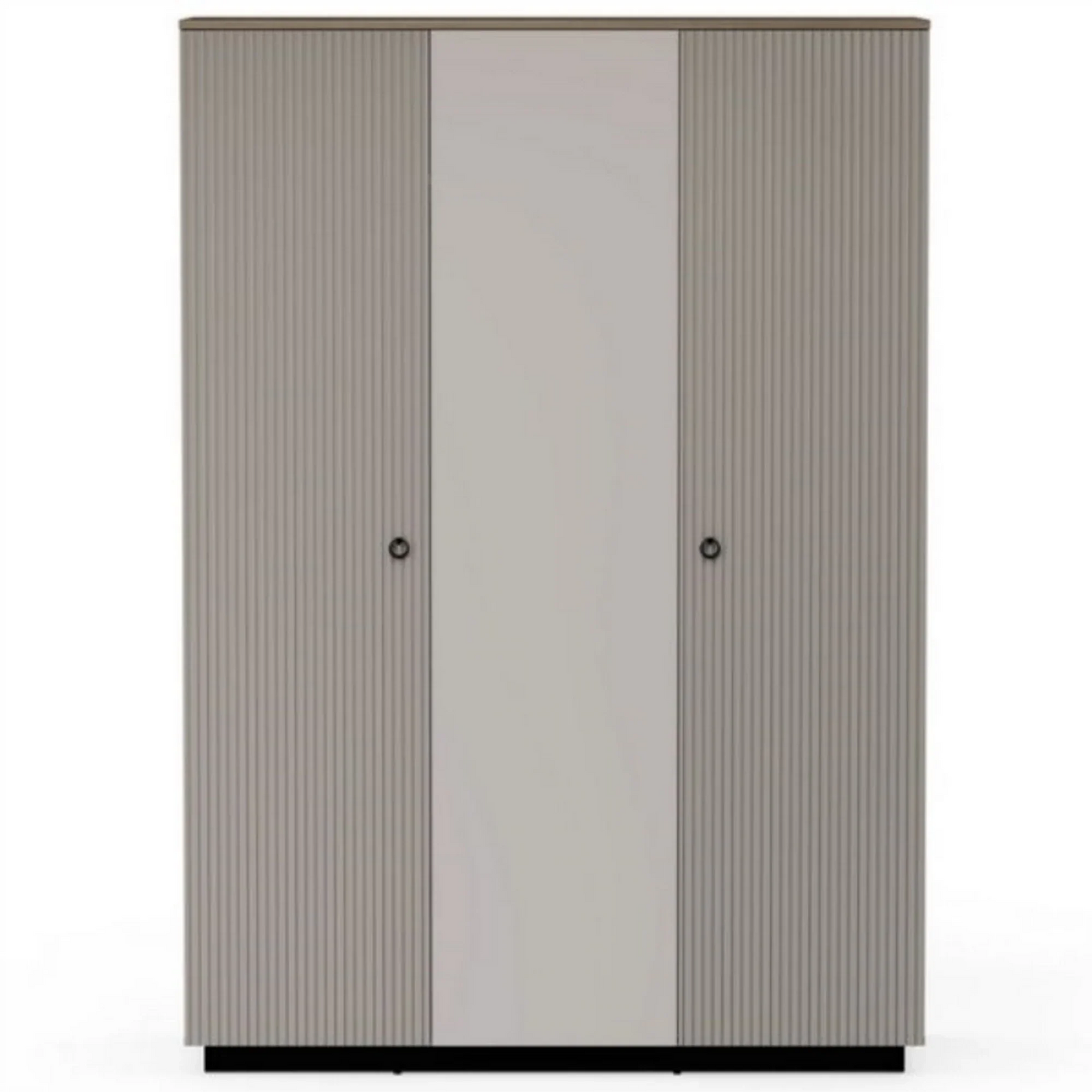 Dulap modern dormitor DOMINICA, PAL laminat/MDF, grej/stejar silverjack, 153×60×218 cm