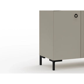 Comoda DOMINICA, PAL laminat/MDF, grej/stejar silverjack, 70×41×93 cm
