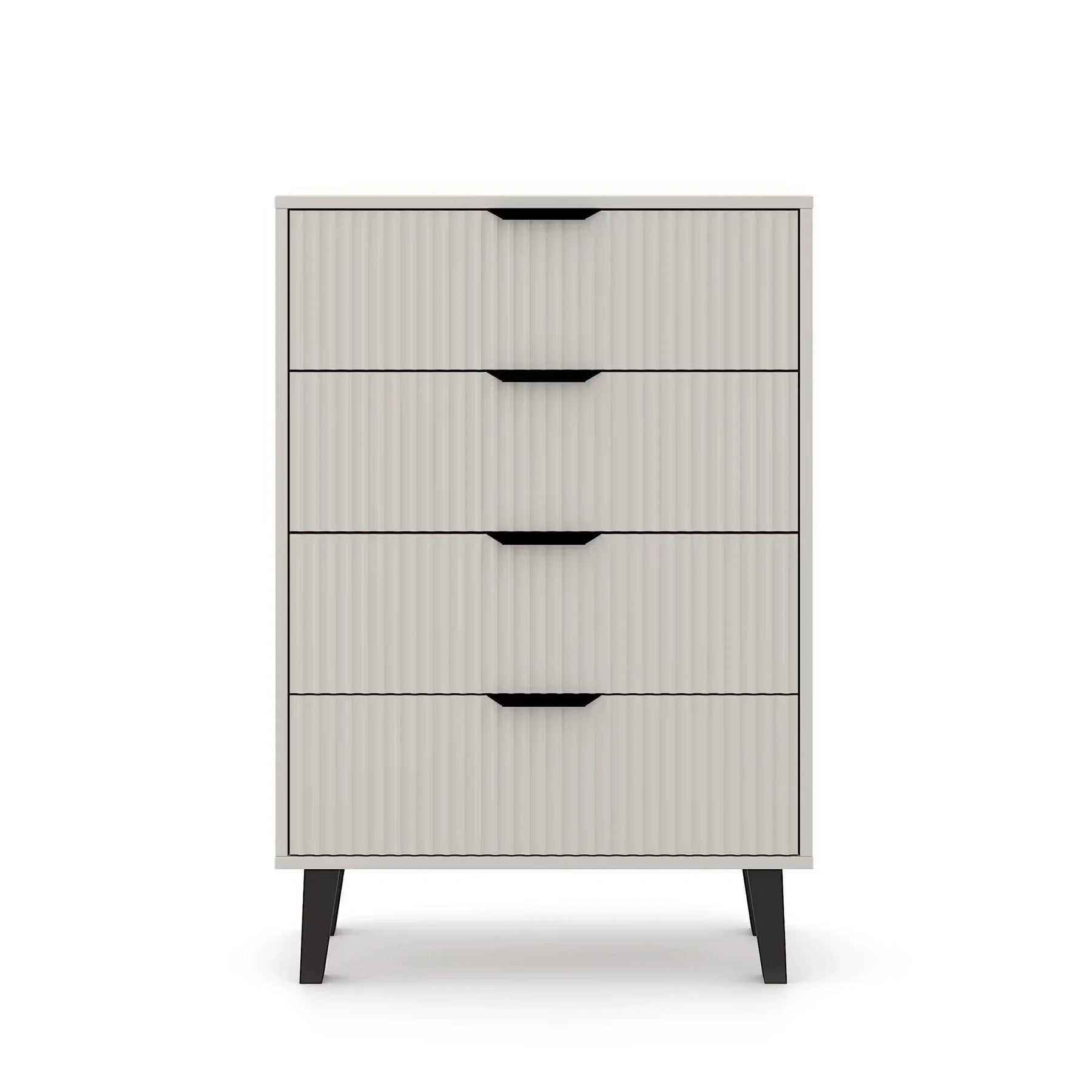 Comoda cu sertare inalta BORG, PAL laminat/MDF/plastic, casmir/negru, 70×38.9×102.4 cm