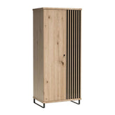 Dulap CALIA C1, stejar artisan/negru, PAL laminat, 86.4x58x191 cm
