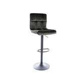 Scaun bar C105, negru, stofa catifelata - Bluvel 19/metal, 42x39x96/117 cm