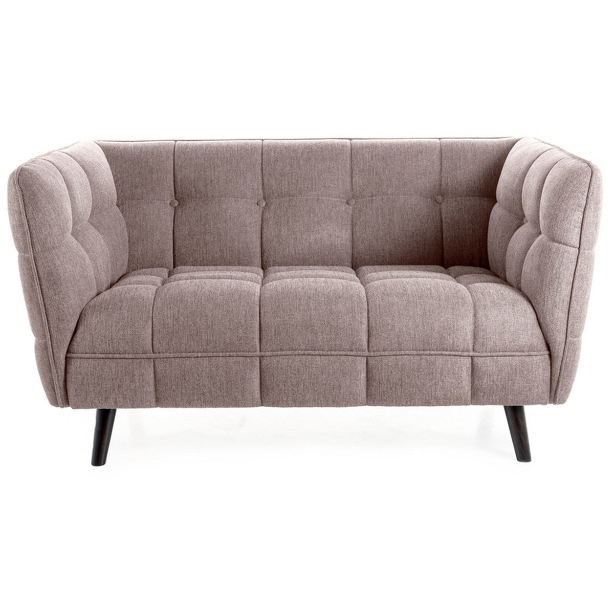 Canapea fixa 2 locuri CASTELLO 2, bej, stofa clasica - Brego 34/lemn, 145x85x78 cm