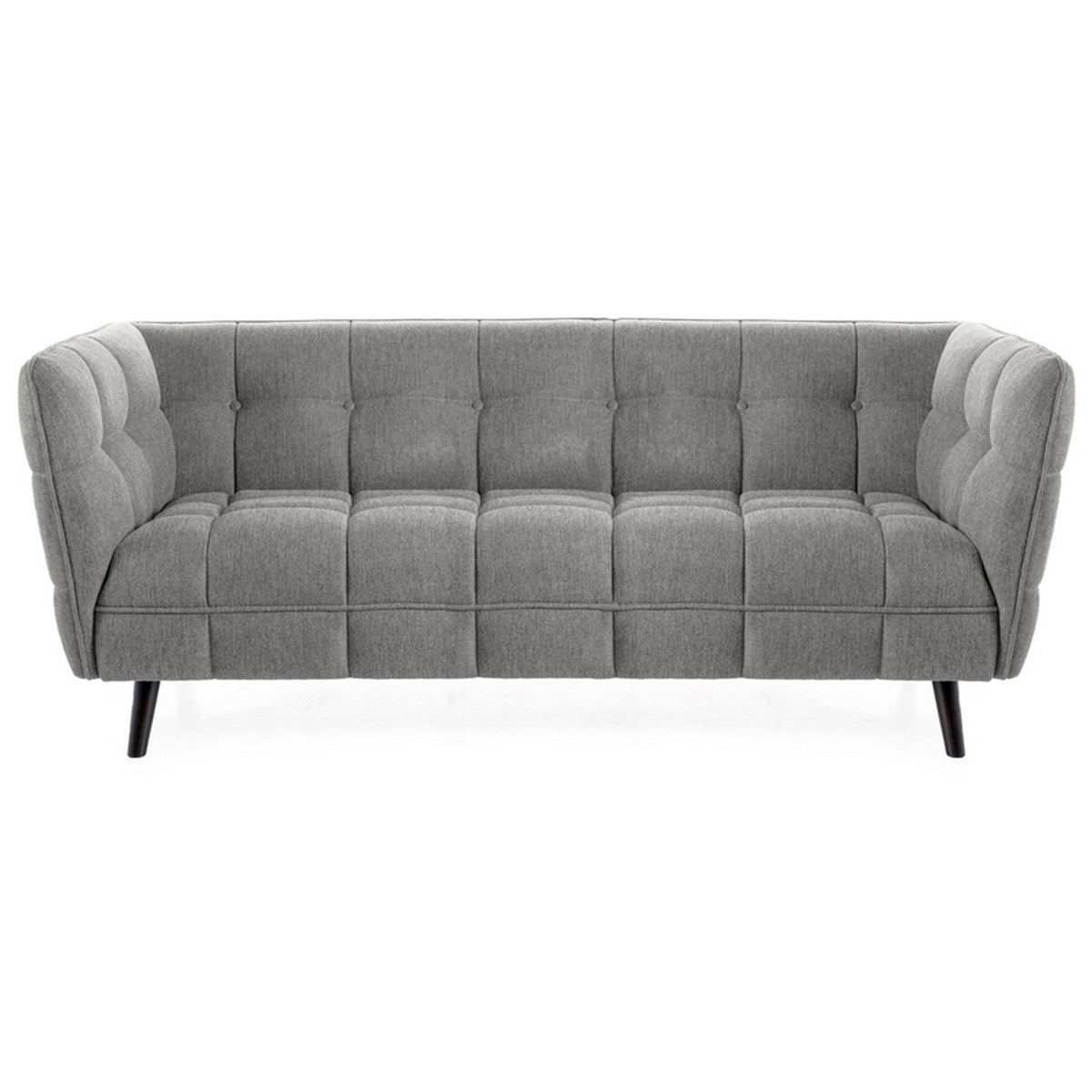 Canapea fixa 3 locuri CASTELLO 3, gri, stofa clasica - Brego 10/lemn, 200x85x78 cm