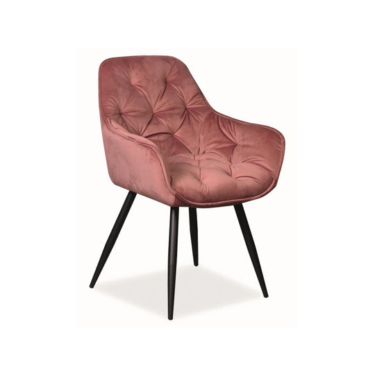 Scaun tapitat CHERRY roz, 57x58x87 cm