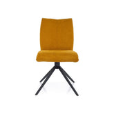 Scaun COCO I, galben/negru, stofa clasica/metal, 49x43x87 cm