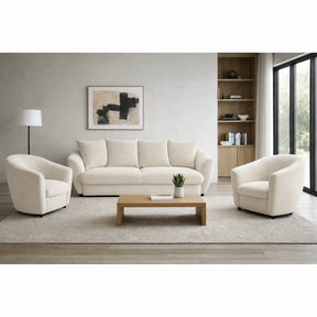 Canapea dormit NOVA, stofa crem - Miracle C273, 237x117x95 cm