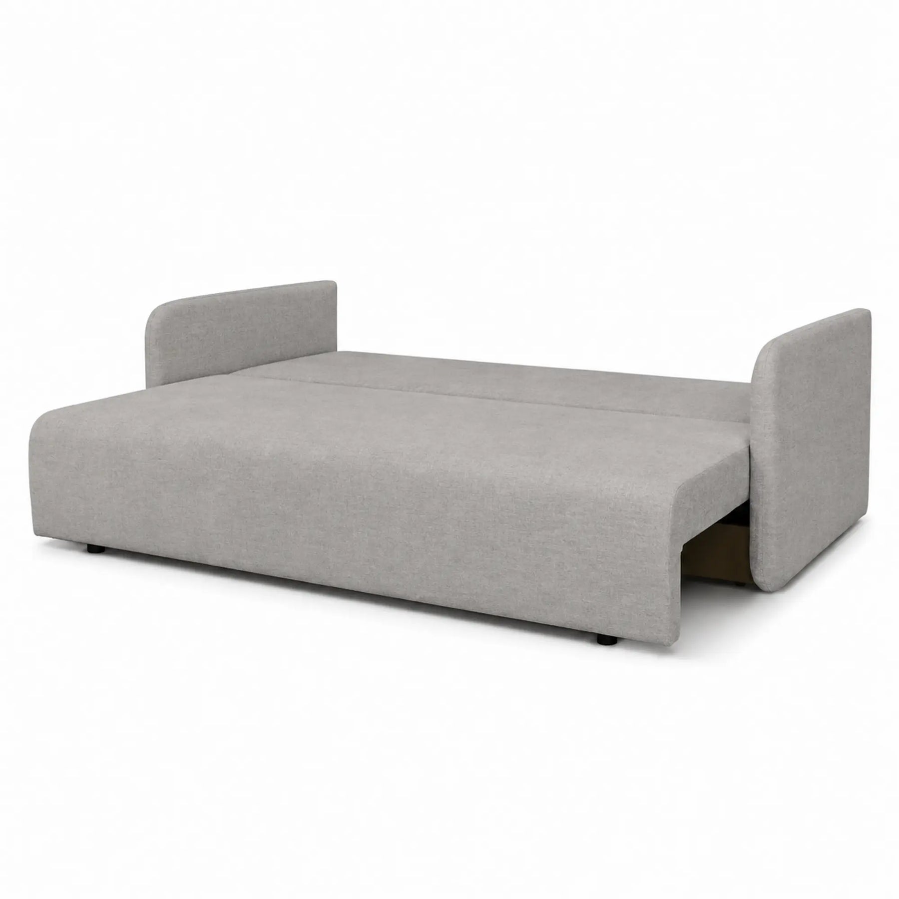 Canapea extensibila Allen, stofa catifelata gri - Element 04, cu lada depozitare, 220x100x88 cm