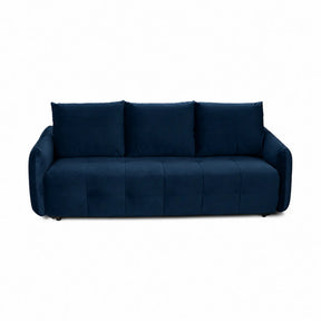 Canapea extensibila in fata 3 locuri BELLA, stofa catifelata albastru - Velvet F612, 228x110x93 cm