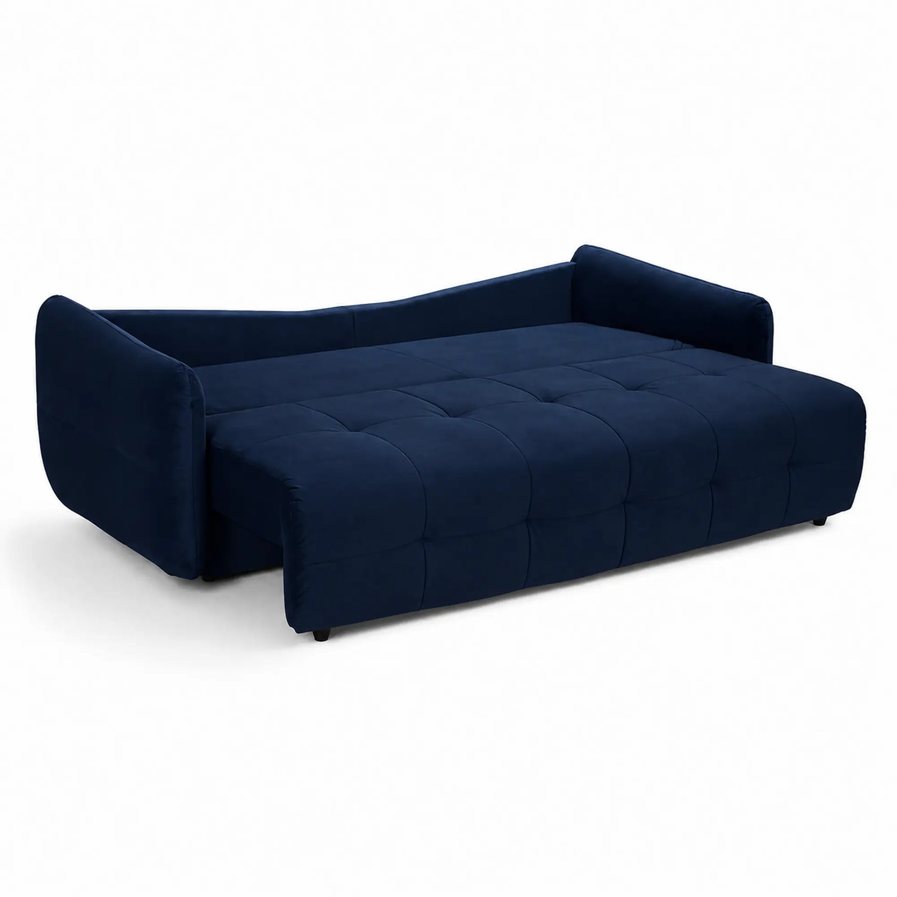Canapea extensibila in fata 3 locuri BELLA, stofa catifelata albastru - Velvet F612, 228x110x93 cm