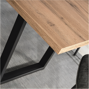Masa extensibila VITO, stejar artisan/negru, 140-180x85x76 cm
