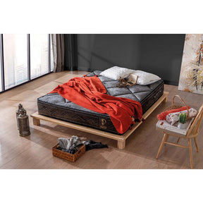 Saltea CASHMERE, stofa catifelata negru, 160x200 cm