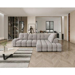 Coltar extensibil TOLLO L, sezlong dreapta, stofa clasica gri - Austin 18, cu lada depozitare si reglaj electric, 302x217x105 cm