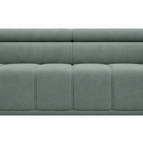 Coltar cu sezlong PALLADIO L, stofă catifelata/lemn masiv, verde menta - Salvador 12, 320×220×99 cm