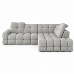 Coltar extensibil TOLLO L, stofă clasică, gri - Austin 18, 302×217×105 cm