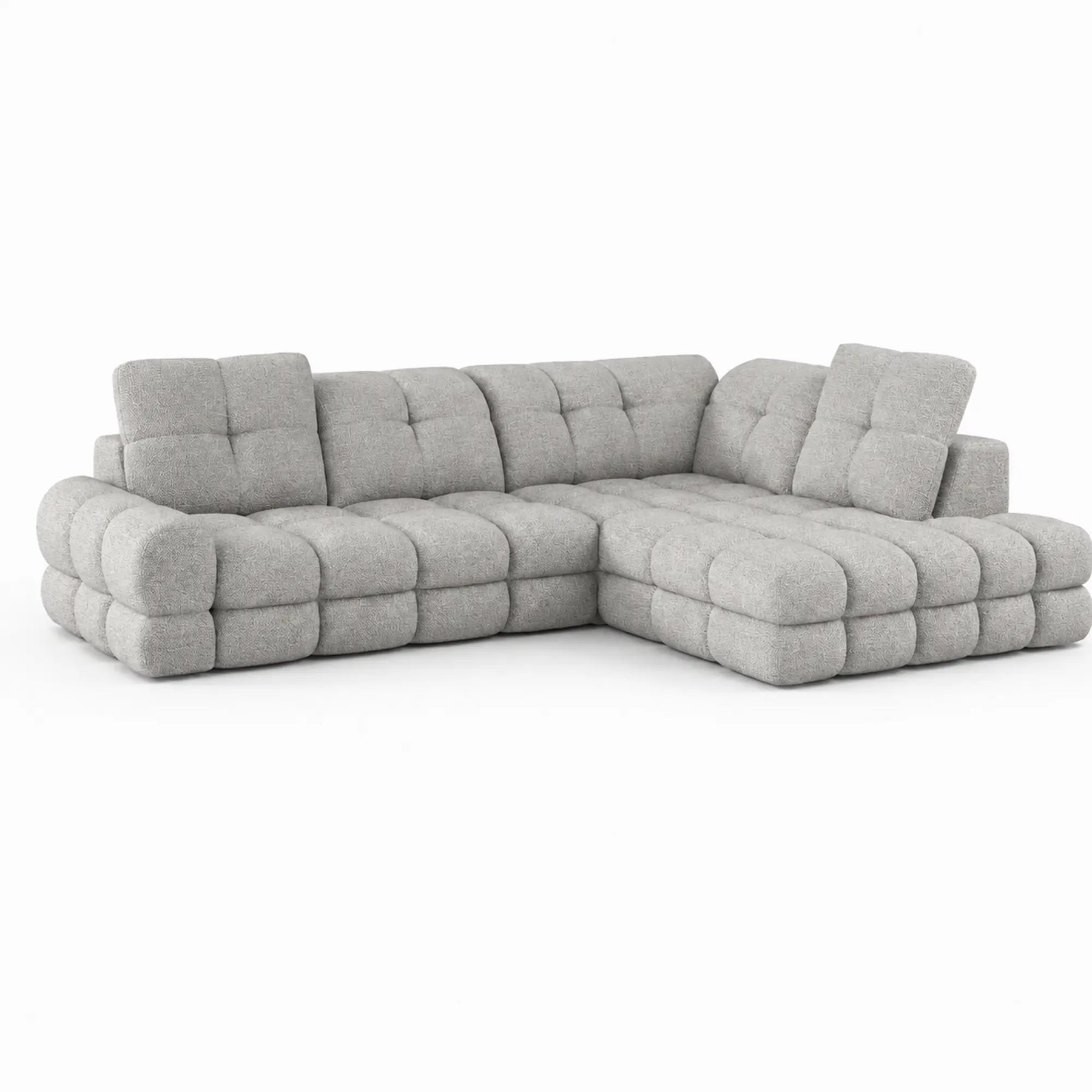 Coltar extensibil TOLLO L, stofă clasică, gri - Austin 18, 302×217×105 cm