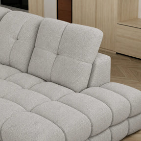 Coltar extensibil TOLLO L, stofă clasică, gri - Austin 18, 302×217×105 cm