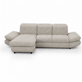 Coltar living SIENA MINI, sezlong stanga, stofa crem - Rimini R072, 297x181x100 cm
