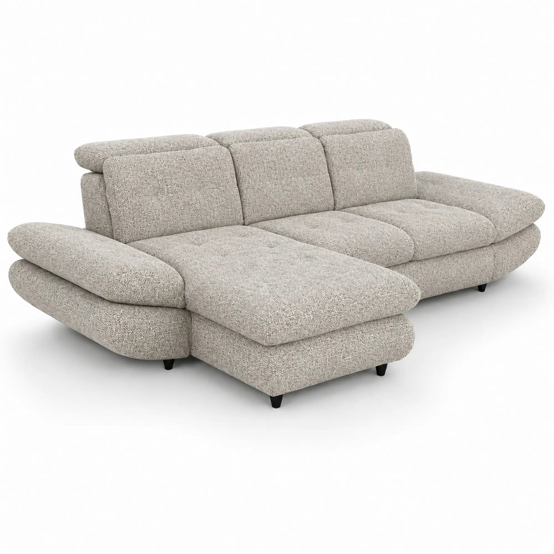 Coltar living SIENA MINI, sezlong stanga, stofa crem - Rimini R072, 297x181x100 cm