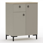 Comoda DOMINICA, grej/stejar, PAL laminat, 70x41x93 cm