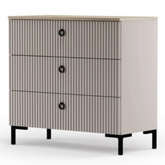 Comoda dormitor moderna DOMINICA, grej/stejar, PAL laminat, 86x41x81 cm
