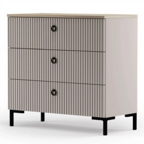 Comoda dormitor moderna DOMINICA, grej/stejar, PAL laminat, 86x41x81 cm
