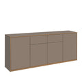 Comoda pentru living COMPLEX, PAL laminat, gri cubanit/stejar, 220×40×88.5 cm