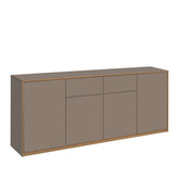 Comoda pentru living COMPLEX, gri, PAL laminat, 220x40x89 cm