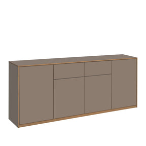 Comoda pentru living COMPLEX, gri, PAL laminat, 220x40x89 cm