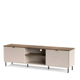Comoda tv sufragerie EVO, casmir/stejar, PAL laminat, 183x40x55 cm