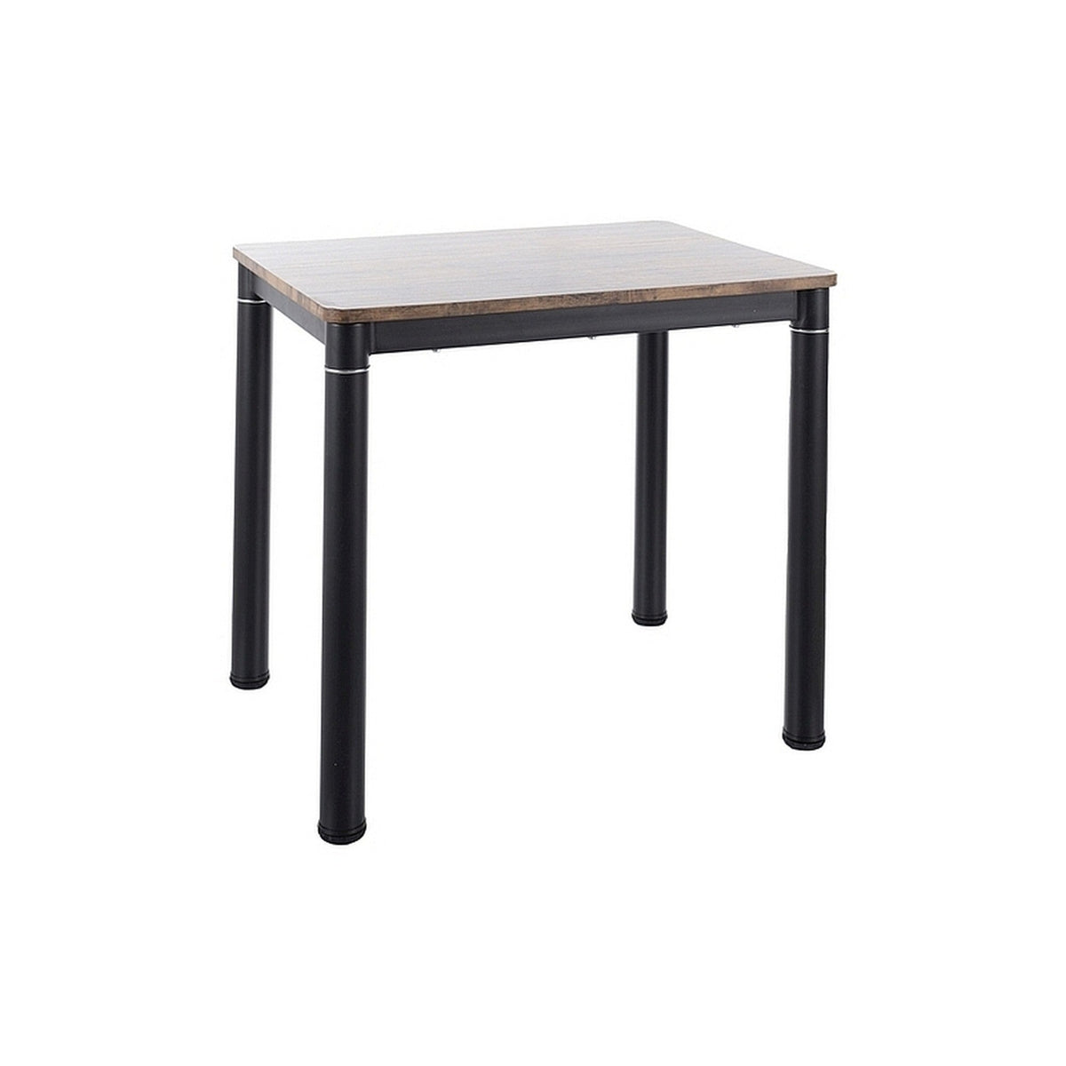 Masa DAMAR, nuc/negru, furnir/metal, 80x60x75 cm