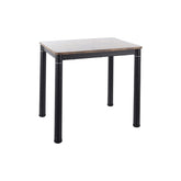 Masa DAMAR, nuc/negru, furnir/metal, 80x60x75 cm