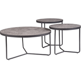 Set masute DEMETER, negre, 52x45